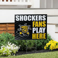 Wichita State University Coroplast Yard Sign "Fans Play Here", Collegiate, Home