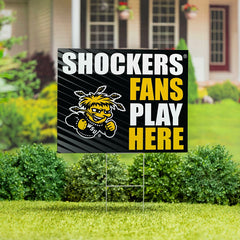 Wichita State University Coroplast Yard Sign "Fans Play Here", Collegiate, Home