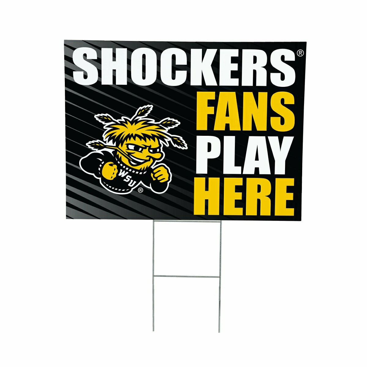 Wichita State University Coroplast Yard Sign "Fans Play Here", Collegiate, Home