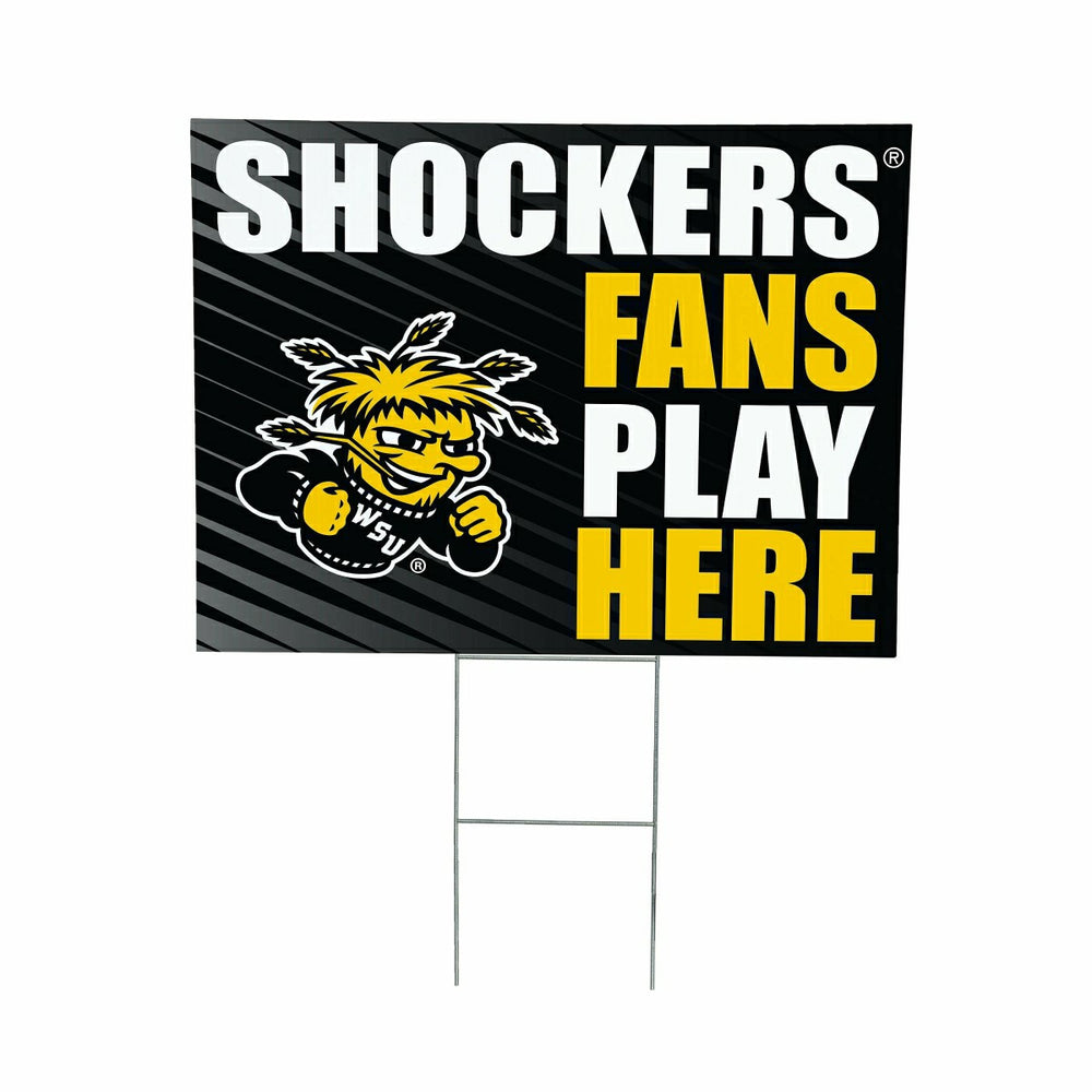 Wichita State University Coroplast Yard Sign "Fans Play Here", Collegiate, Home