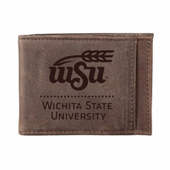 Front Pocket Wallet w/ RFID Blocking, Wichita State, Brown, Collegiate, Home