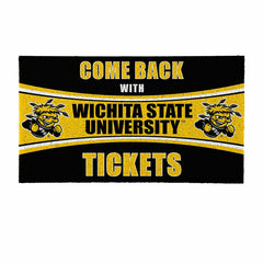 28" x 16" PVC Trapper Mat, Come Back with Tickets, Wichita State Unive, Collegiate