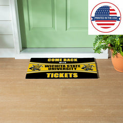 28" x 16" PVC Trapper Mat, Come Back with Tickets, Wichita State Unive, Collegiate