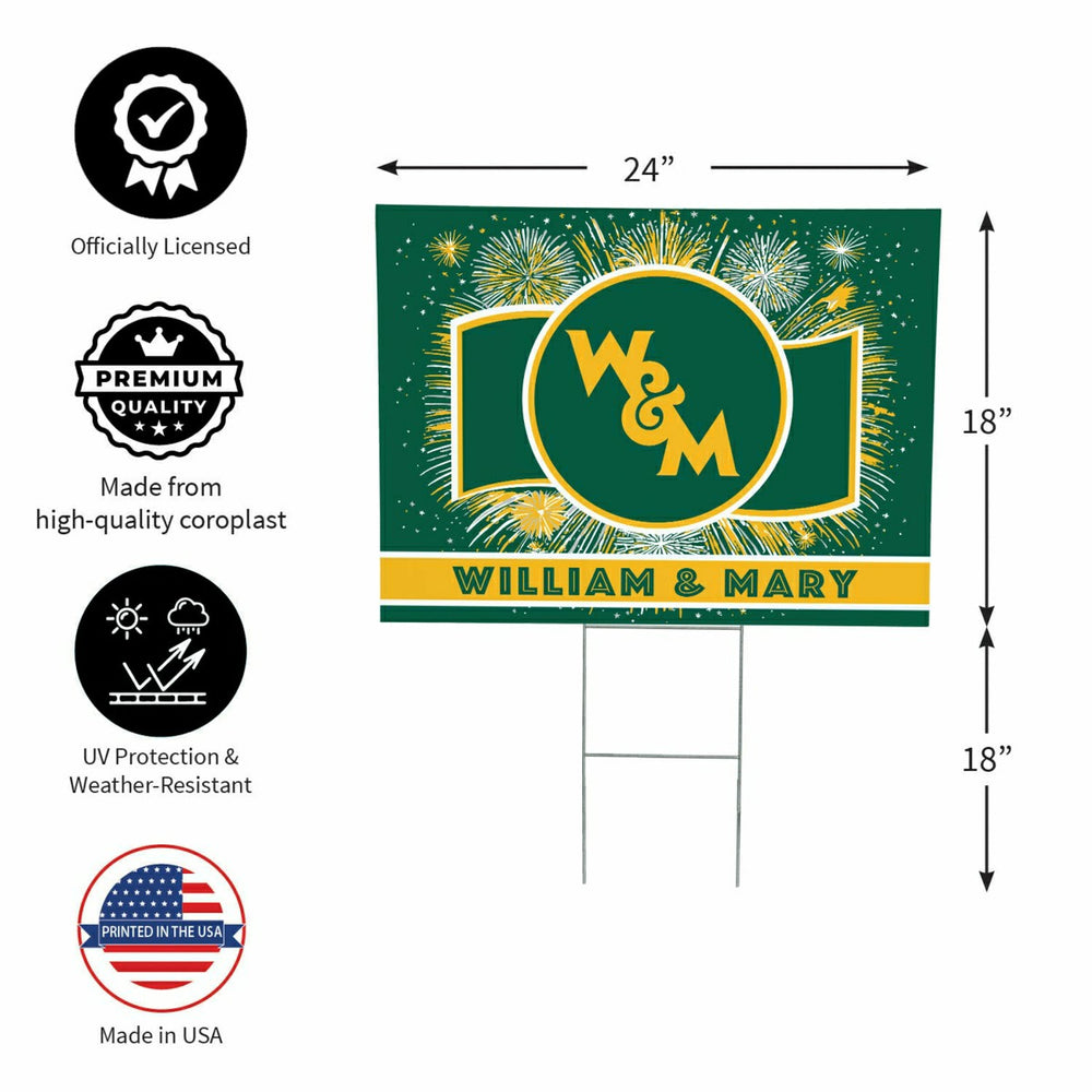 William & Mary Yard Sign, Patriotic, Collegiate, Home