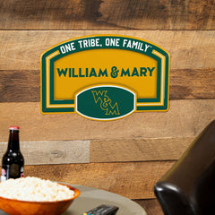 William & Mary USA Embossed Steel Wall Sign, 11" x 17", Collegiate, Home
