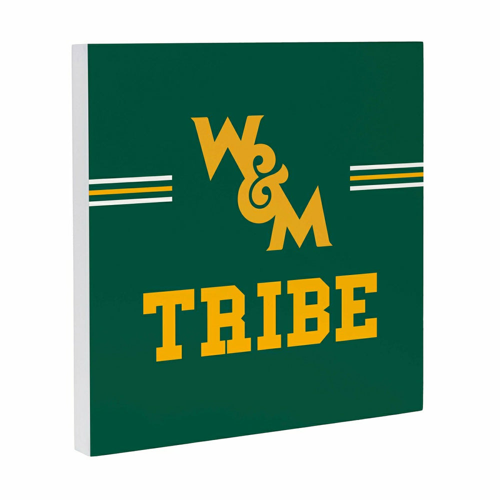 William & Mary Wood Wall Sign, 12x12, Collegiate, Home
