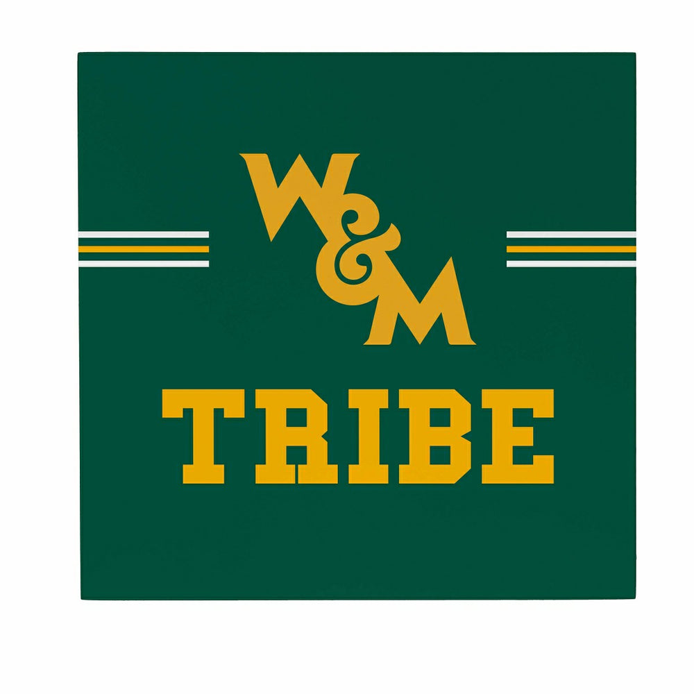 William & Mary Wood Wall Sign, 12x12, Collegiate, Home