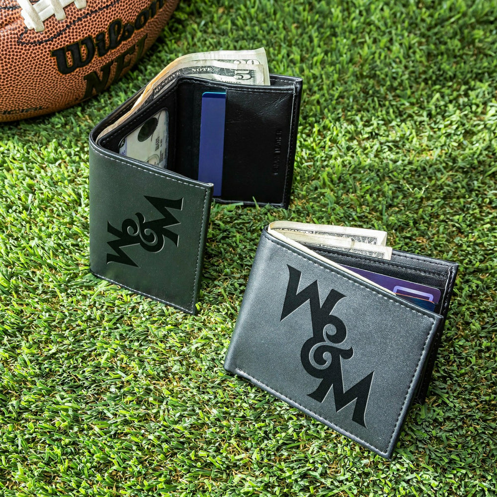 William & Mary, Bi-Fold and Tri-Fold Wallet Gift Set, Black, Collegiate, Home