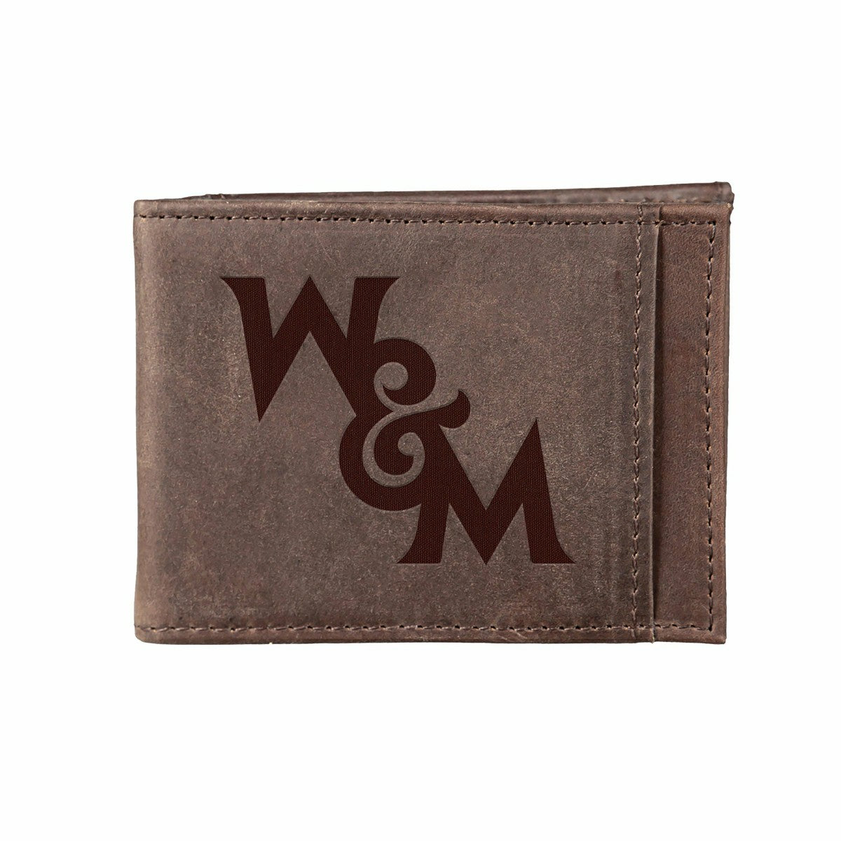 Front Pocket Wallet w/ RFID Blocking, William & Mary, Brown, Collegiate, Home