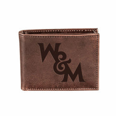 William & Mary, Bi-Fold Wallet, Brown, CH, 100% Genuine Leather, Collegiate, Home
