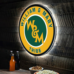 LED Wall Decor, Round, William & Mary, Collegiate, Home