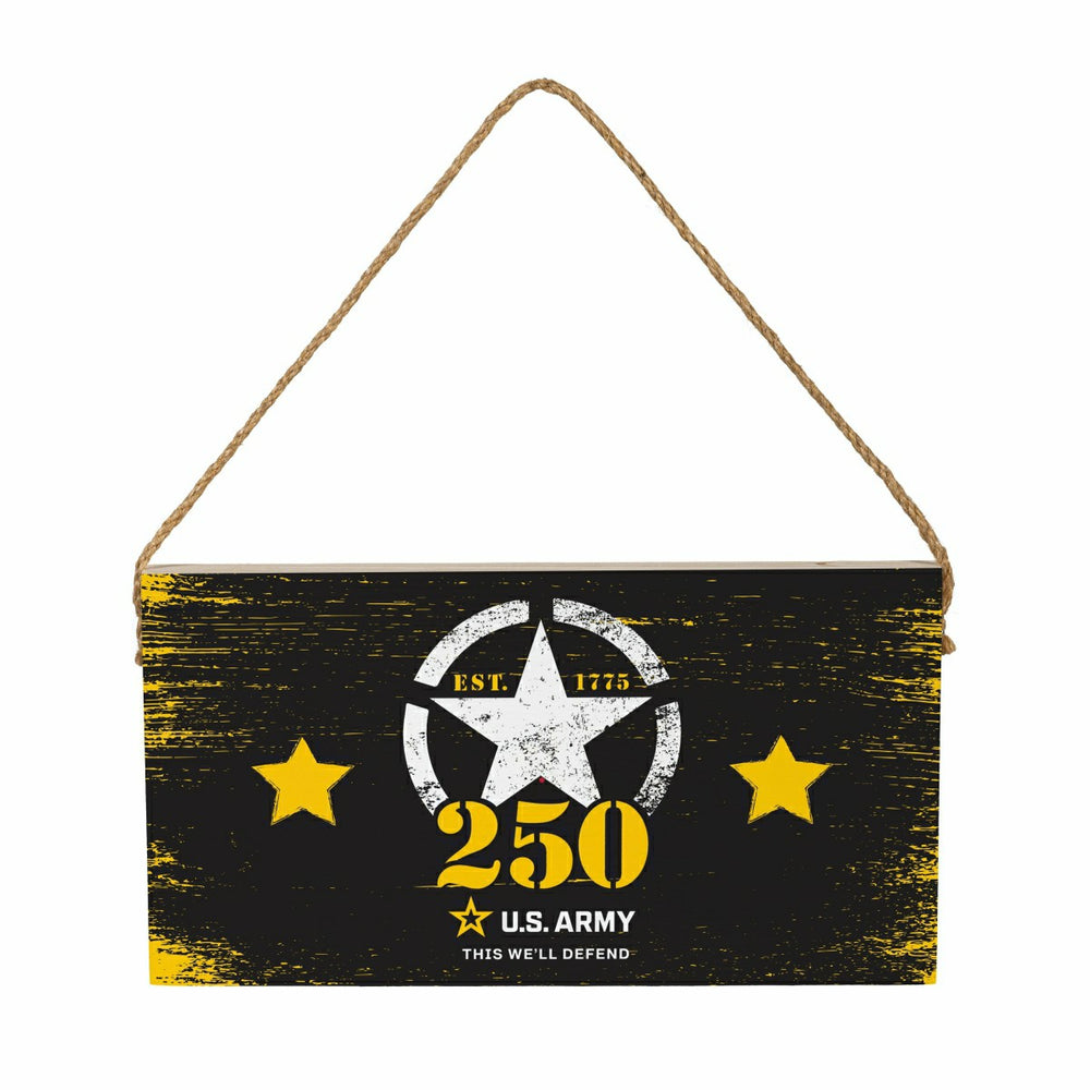 US Army, 250th Anniversary Wood Wall Sign, 6x11, US Military