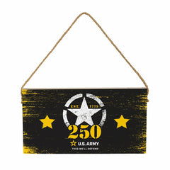 US Army, 250th Anniversary Wood Wall Sign, 6x11, US Military
