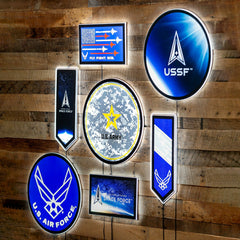 US Army Military Large Round Edgelite LED Decor, US Military, Home