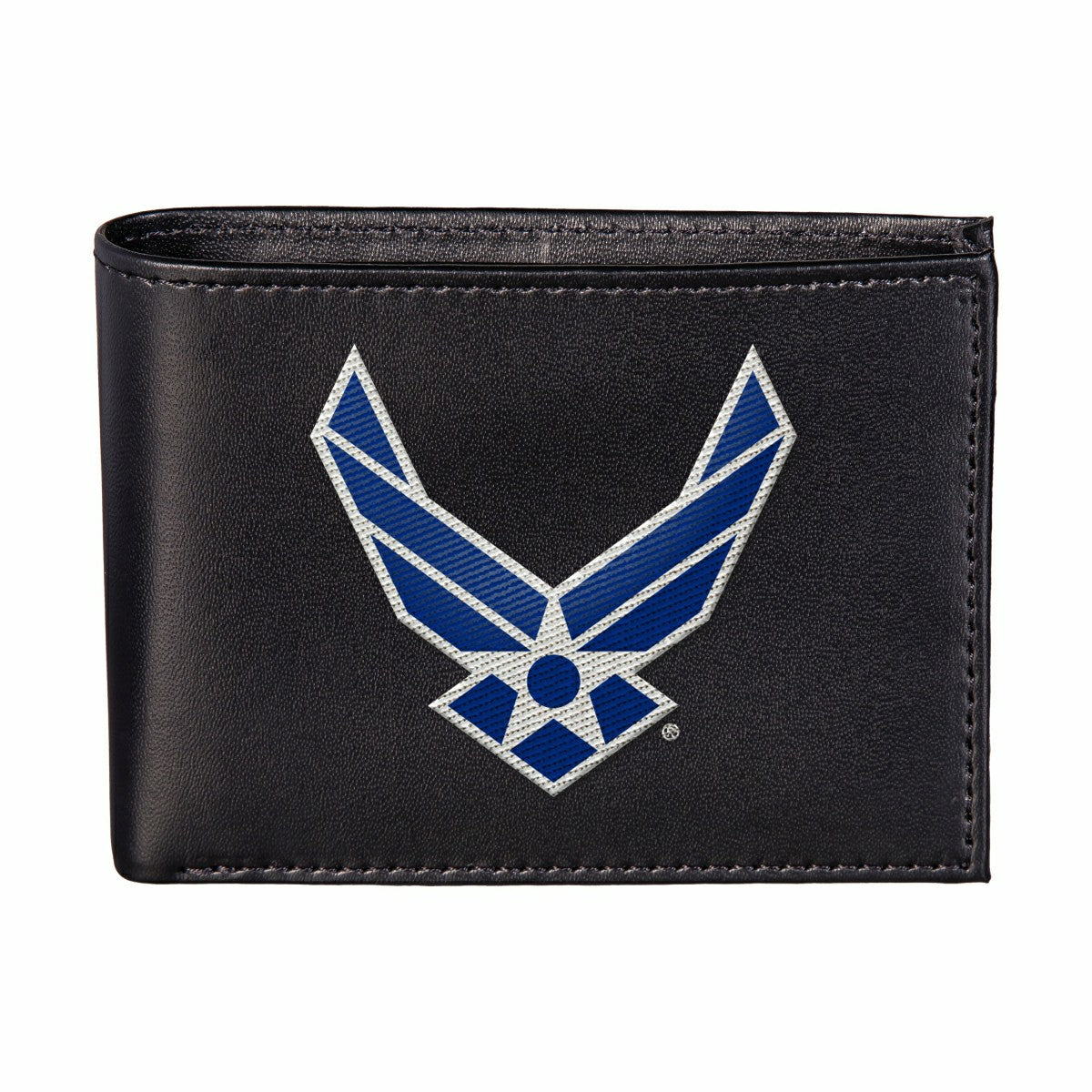 U.S. Air Force Black Bi-Fold Embroidered Wallet w/ RFID Blocking, US Military, Home