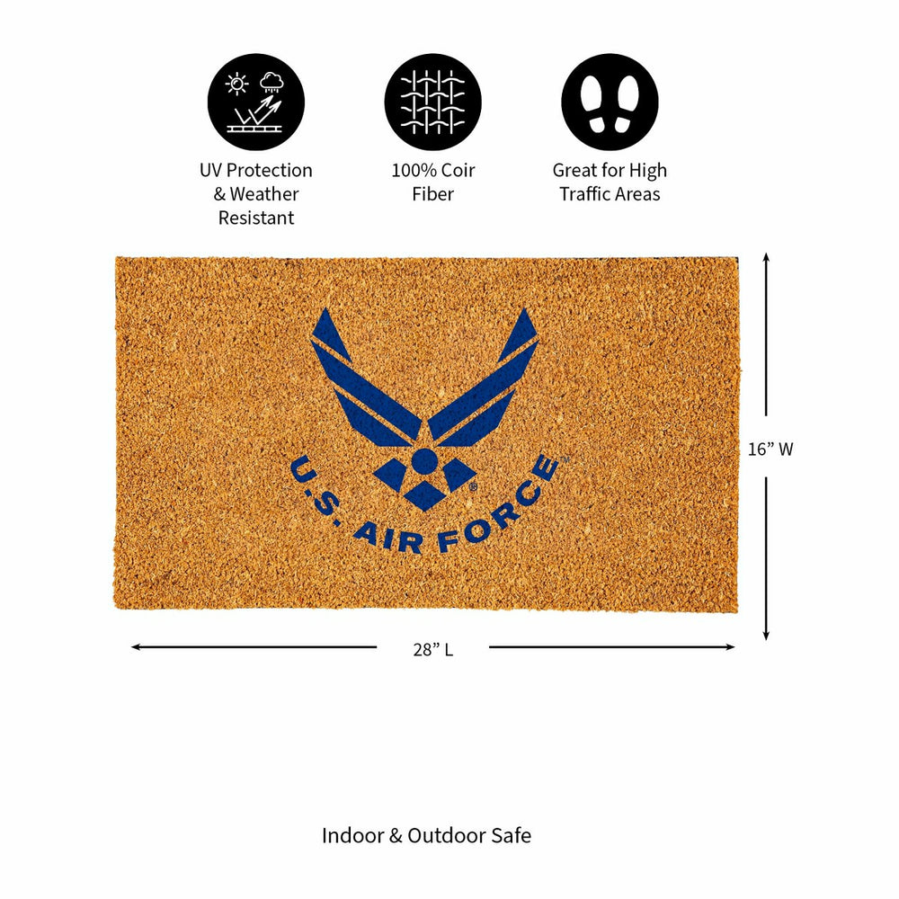 Coir Mat, 16"x28", US Air Force, US Military