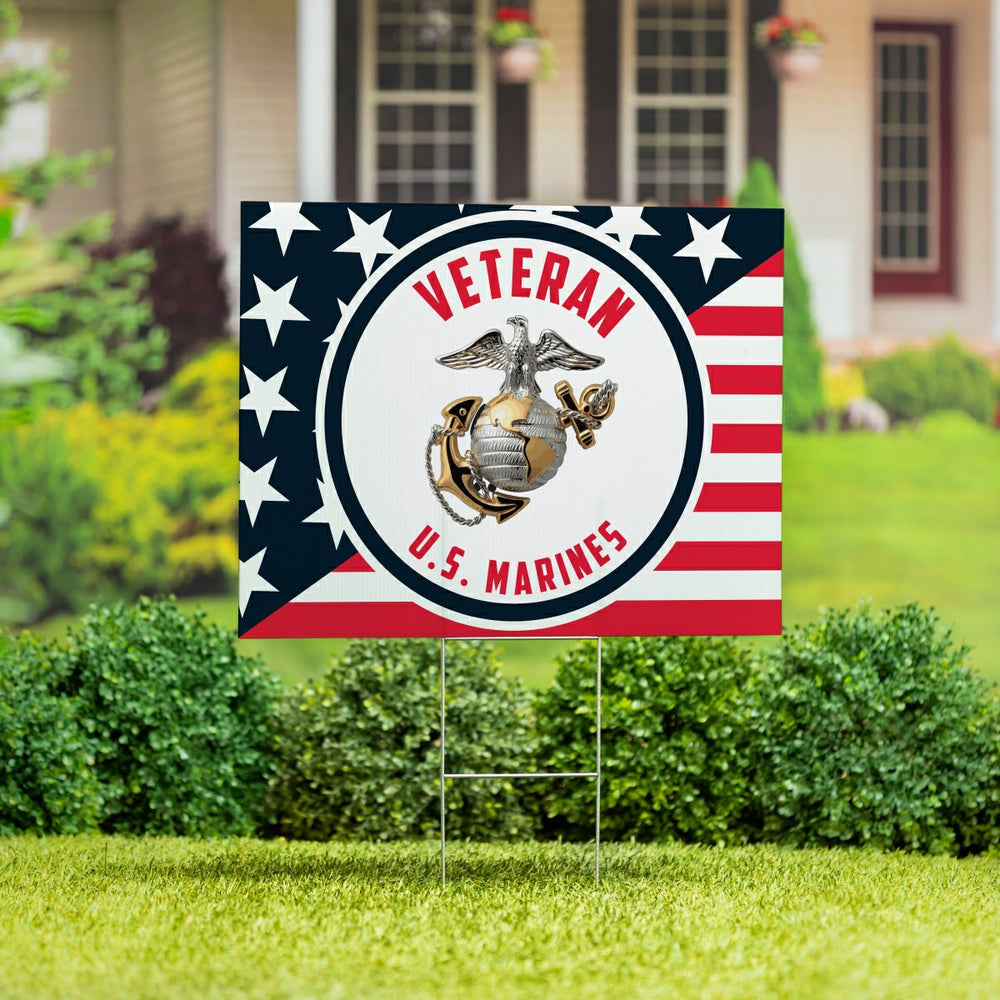 US Marine Corps Coroplast Yard Sign, US Military, Home