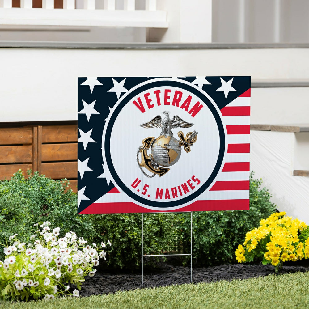 US Marine Corps Coroplast Yard Sign, US Military, Home