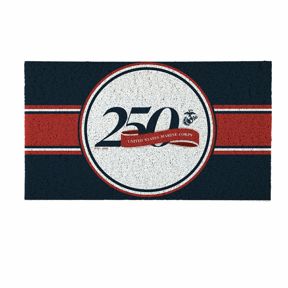 28" x 16" PVC Trapper Mat, US Marine Corps, 250th Anniversary, US Military