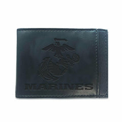 US Marine Corps Black Front Pocket Wallet with RFID Blocking, US Military, Home