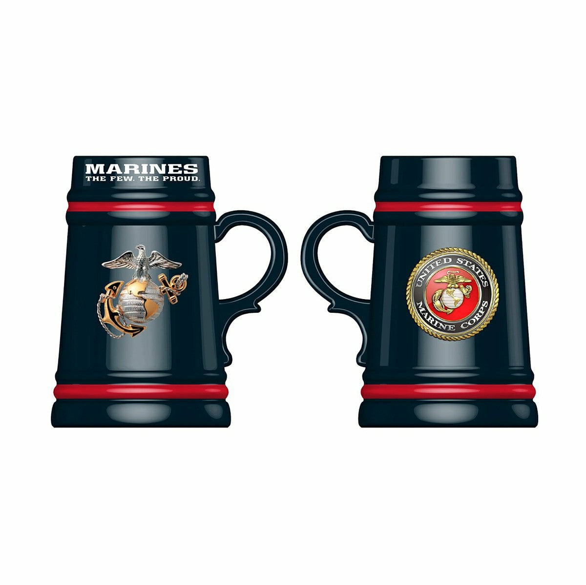 US Marine Corps Ceramic Stein Cup, 24oz, US Military, Home