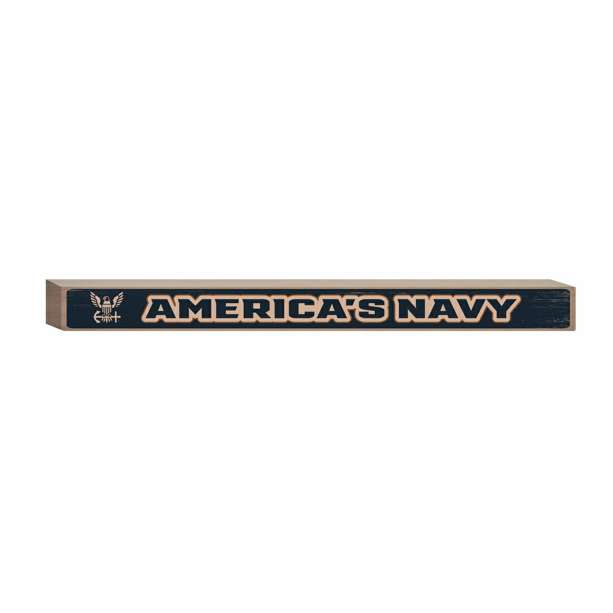 US Navy Engraved Wood Sign, 1.5" x 18", US Military, Home