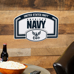 US Navy USA Stamped Steel Wall Sign, 11" x 17", US Military, Home