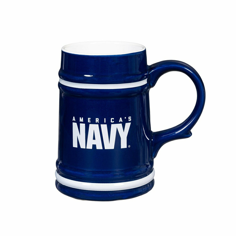 US Navy Ceramic Stein Cup, 24oz, US Military, Home