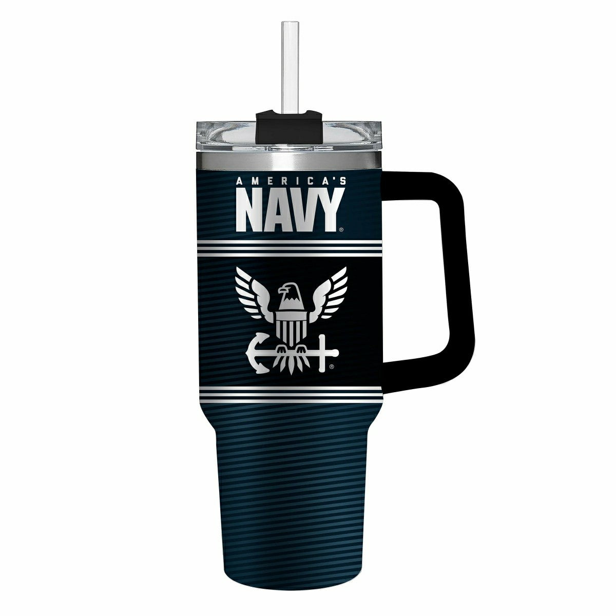 40oz Stainless Steel Canyon Cup w/ Straw, US Navy, US Military, Home