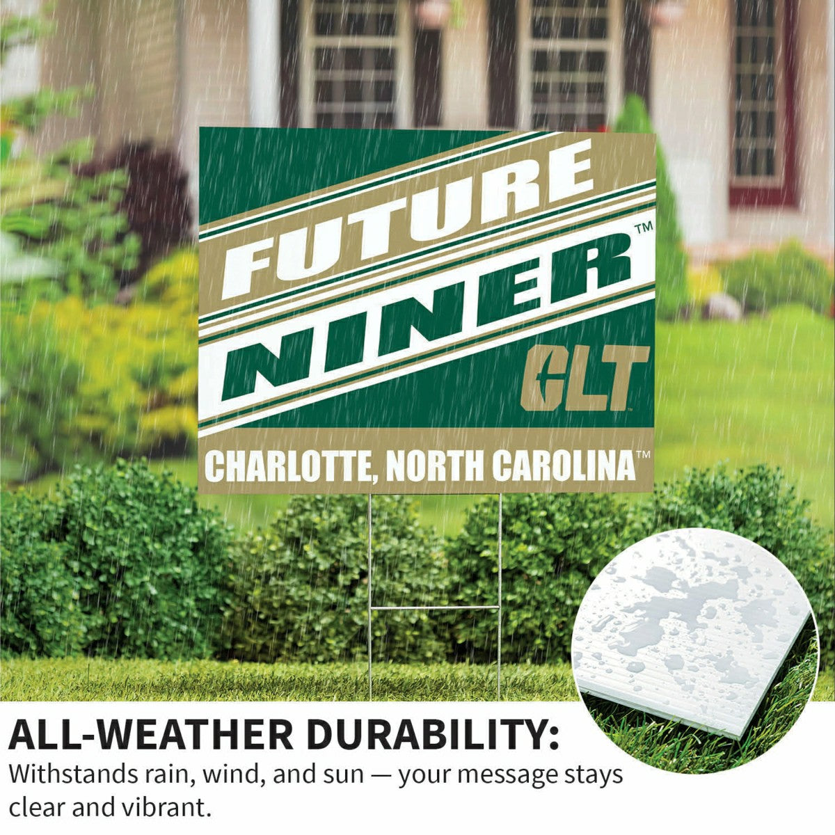 University of North Carolina/Charlotte Coroplast Yard Sign, Future Stu, Home