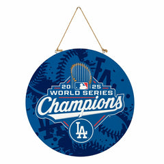 Los Angeles Dodgers, World Series 2025 Round Door Decor with Hanging R, Home, MLB