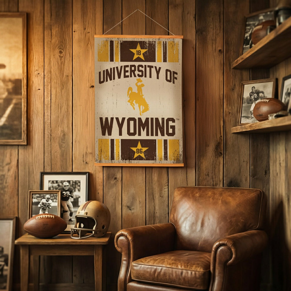 University of Wyoming, Canvas Wall Tapestry, Medium, 36x24, Home