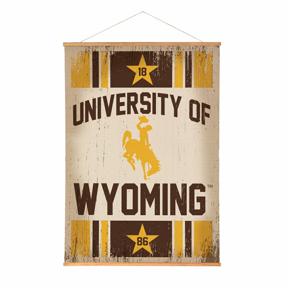 University of Wyoming, Canvas Wall Tapestry, Large, 54x36, Home