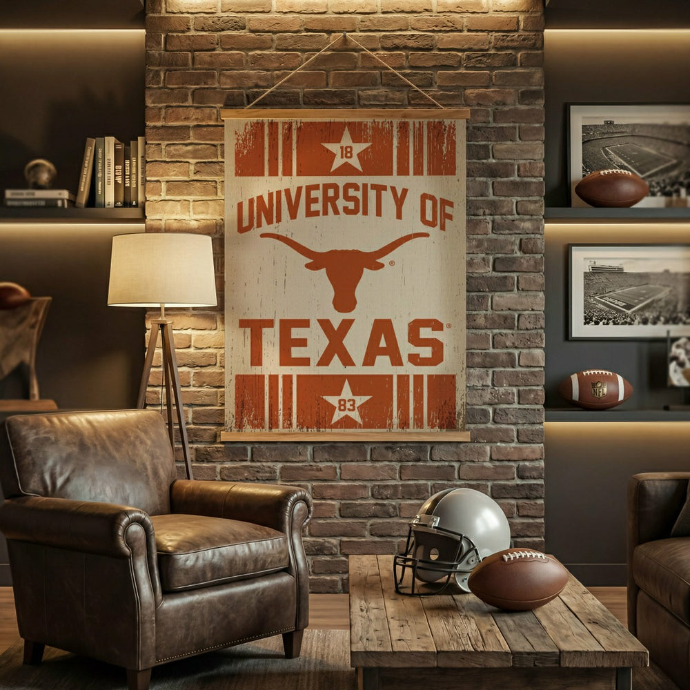 University of Texas, Canvas Wall Tapestry, Large, 54x36, Home, Collegiate
