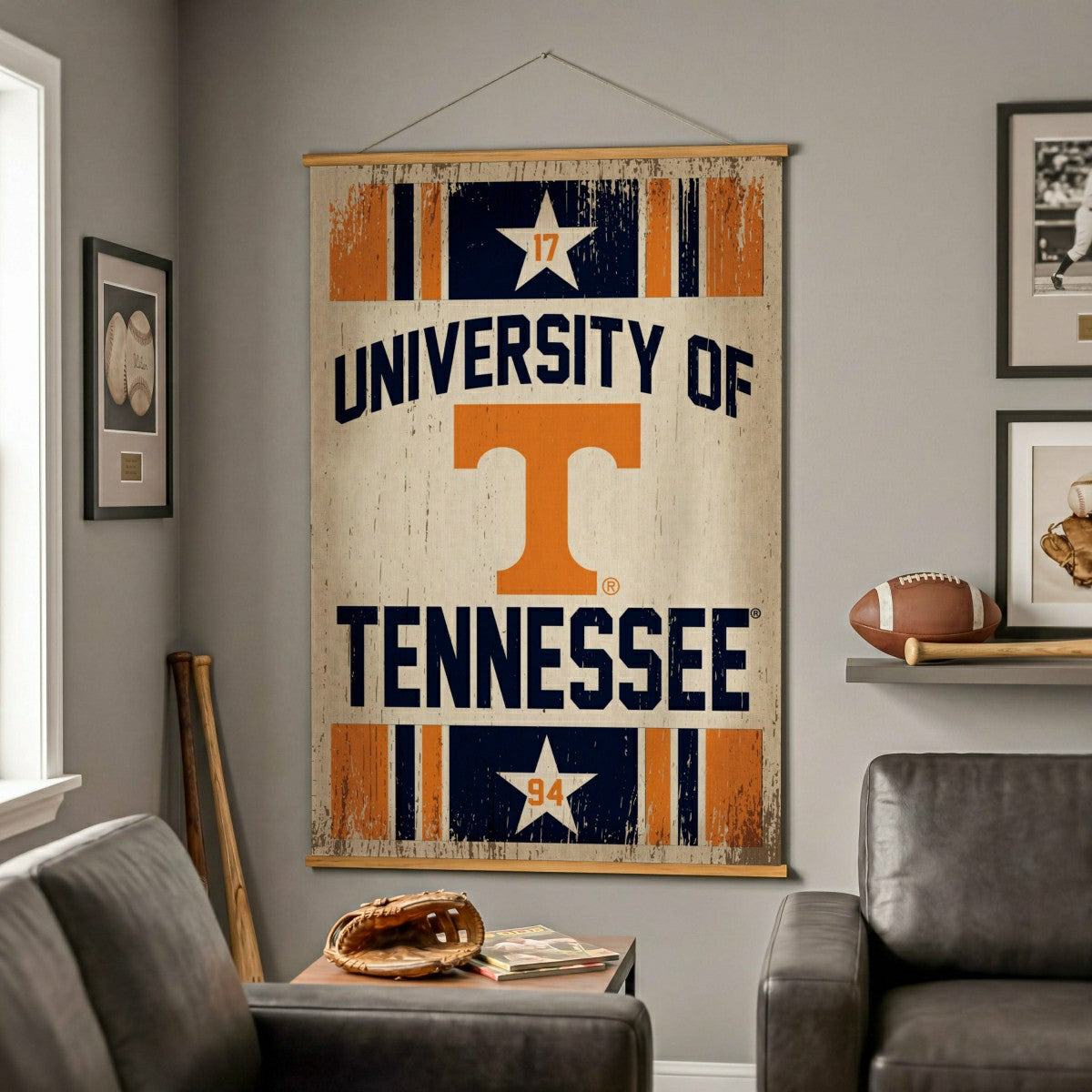 University of Tennessee, Canvas Wall Tapestry, Large, 54x36, Home, Collegiate