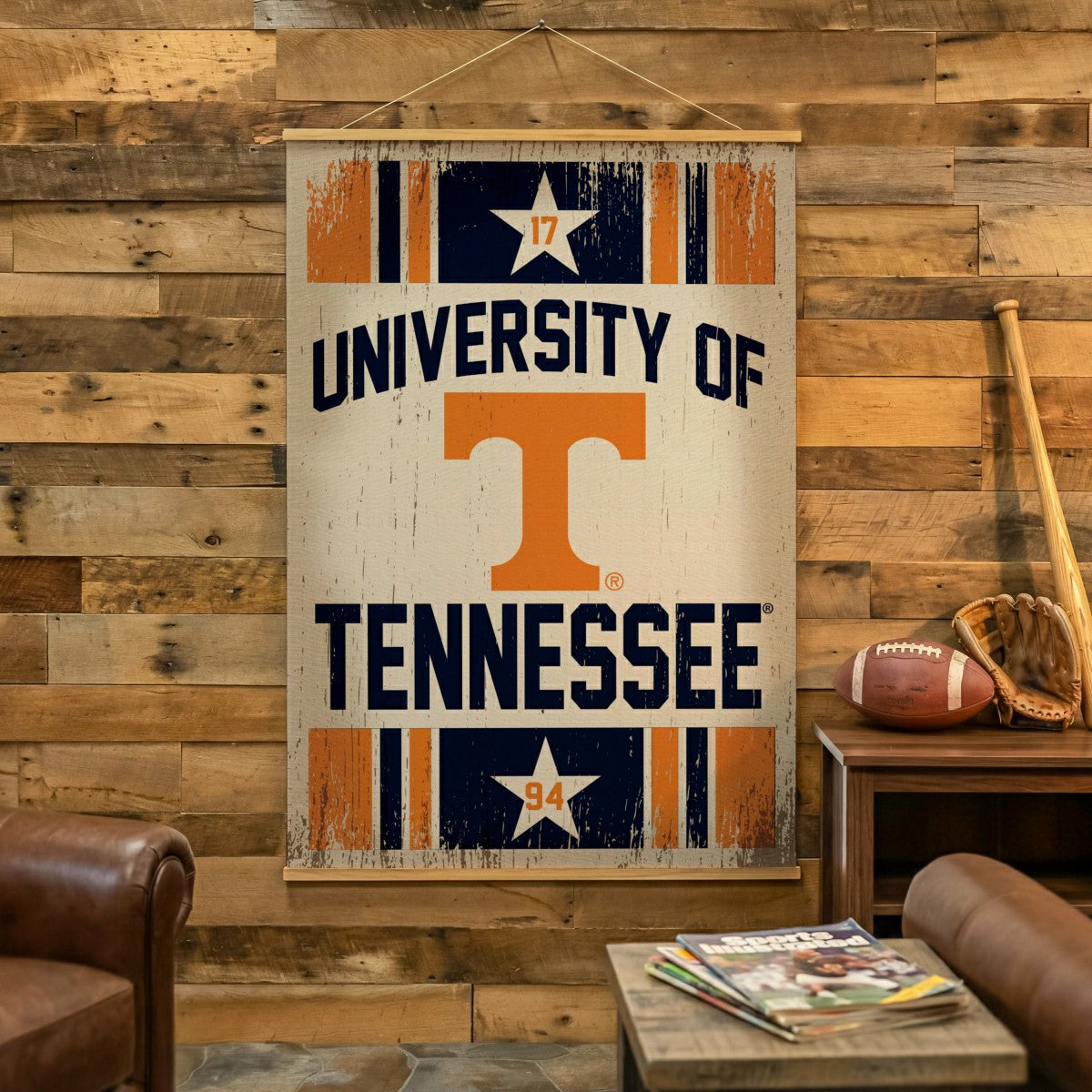 University of Tennessee, Canvas Wall Tapestry, Large, 54x36, Home, Collegiate