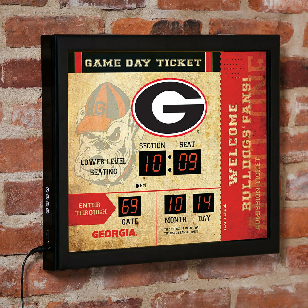 Scoreboard Wall Clock, Georgia, Home, Collegiate