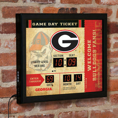Scoreboard Wall Clock, Georgia, Home, Collegiate