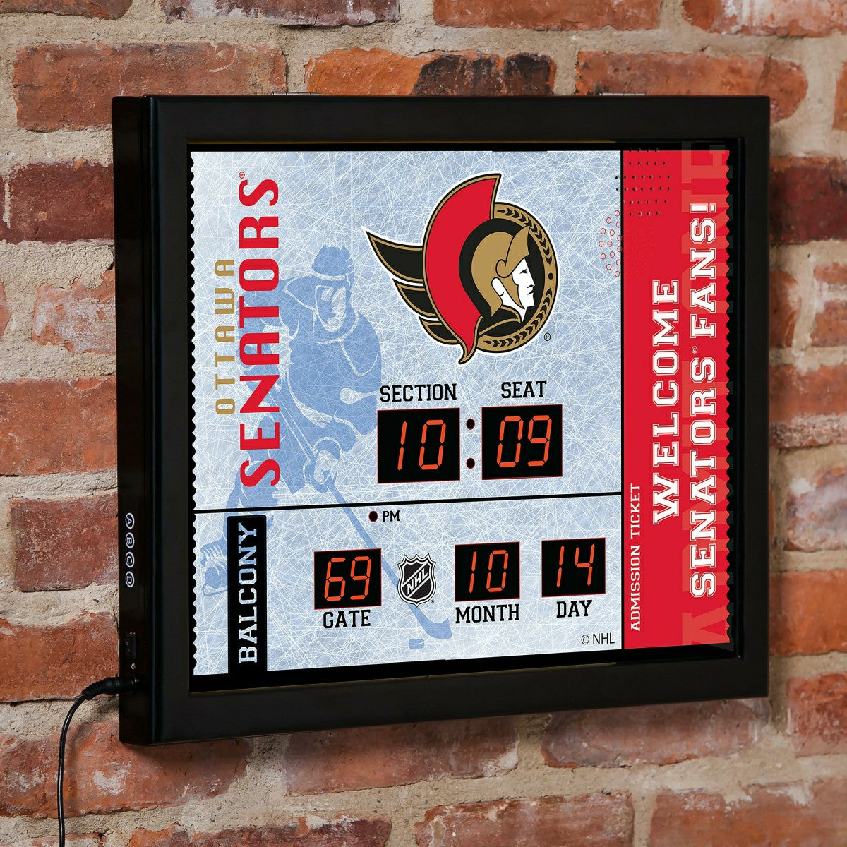 Scoreboard Wall Clock, Ottawa Senators, Home
