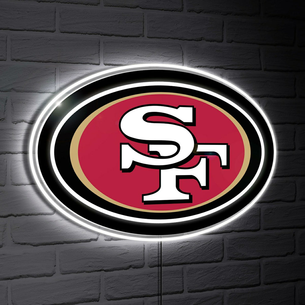 San Francisco 49ers LED Wall Decor, Glazelite, Logo, Home, NFL