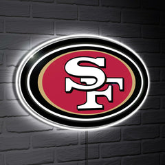 San Francisco 49ers LED Wall Decor, Glazelite, Logo, Home, NFL