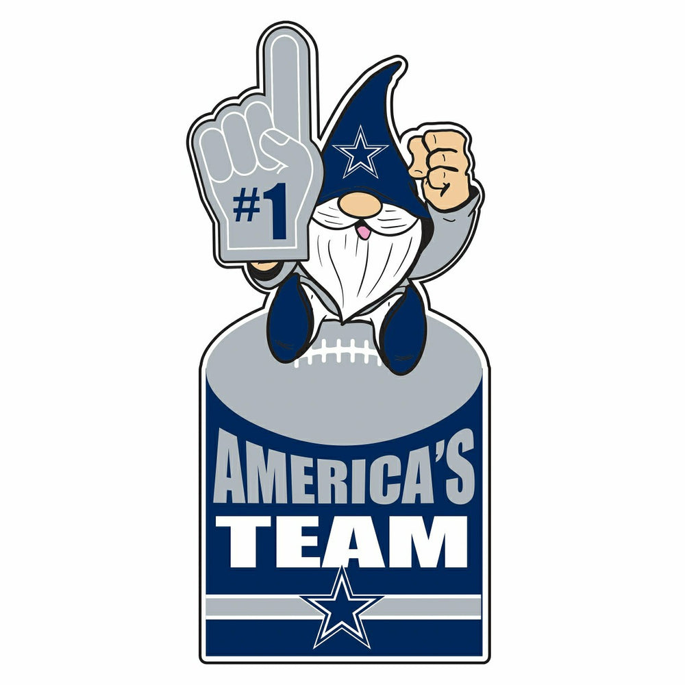 Dallas Cowboys Gnome Metal Sign 10"L x 30"H, Home, NFL