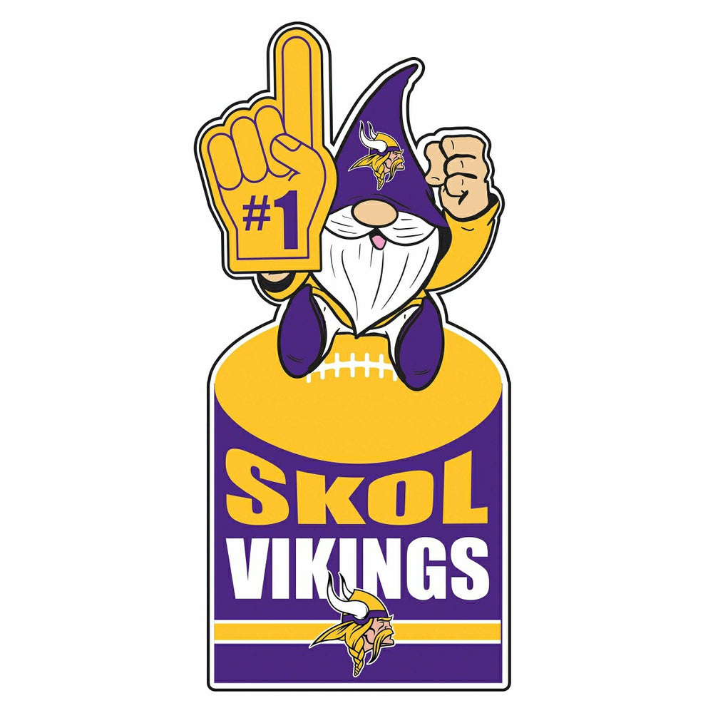 Minnesota Vikings Gnome Metal Sign 10"L x 30"H, Home, NFL