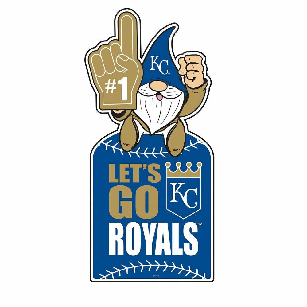 Kansas City Royals Gnome Metal Sign 10"L x 30"H, Home, MLB