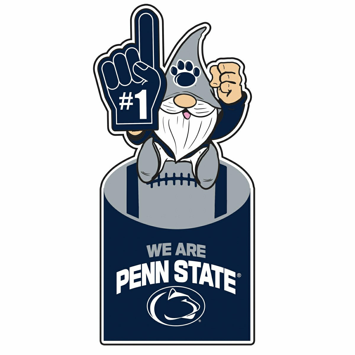 Penn State Gnome Metal Sign 10"L x 30"H, Home, Collegiate