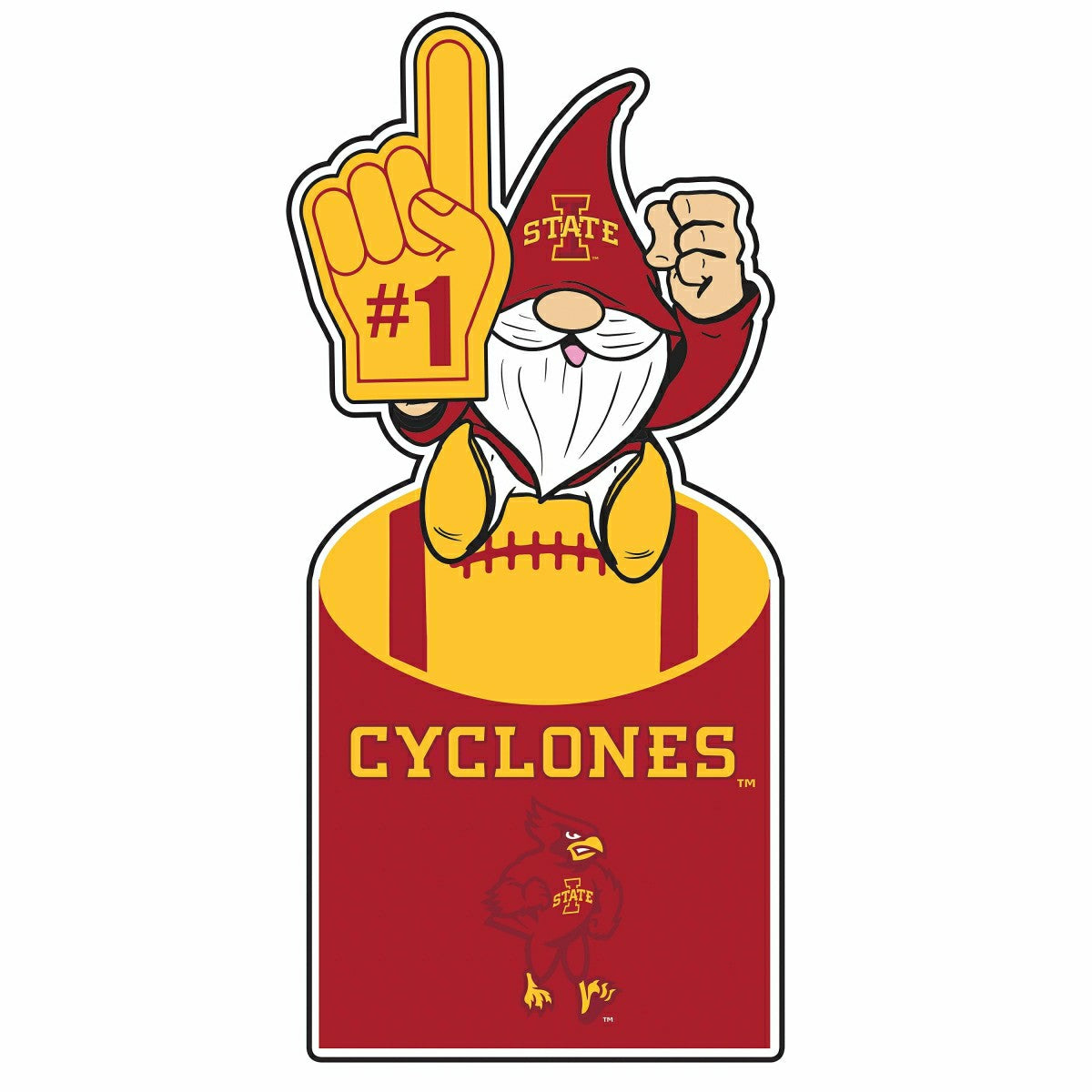 Iowa State University Gnome Metal Sign 10"L x 30"H, Home, Sale, Collegiate
