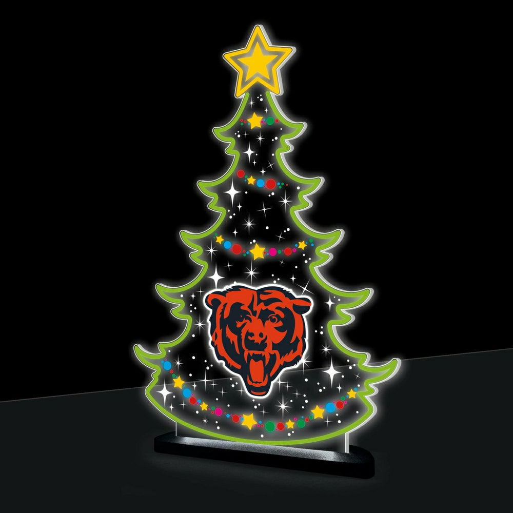 Chicago Bears NFL Football Holiday Tree Desklite LED Decor, Home, NFL