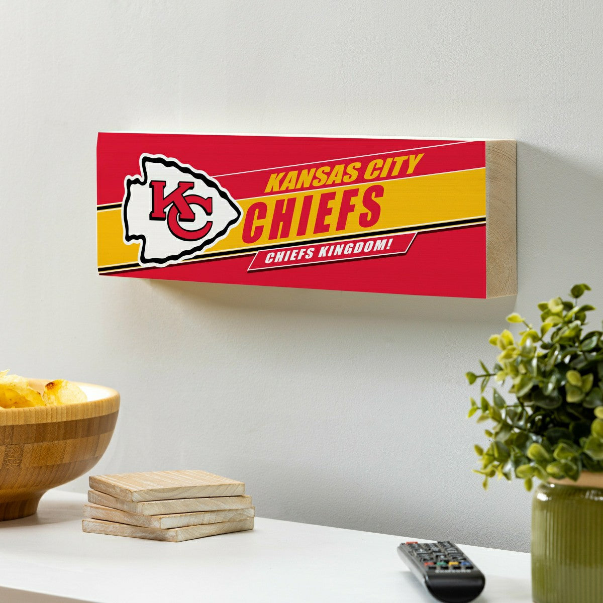Kansas City Chiefs Mantle Sign, Down Home Fans, 5x18, Home