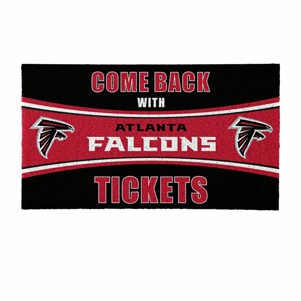 28" x 16" PVC Trapper Mat, Come Back with Tickets, Atlanta Falcons, NFL
