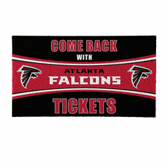 28" x 16" PVC Trapper Mat, Come Back with Tickets, Atlanta Falcons, NFL